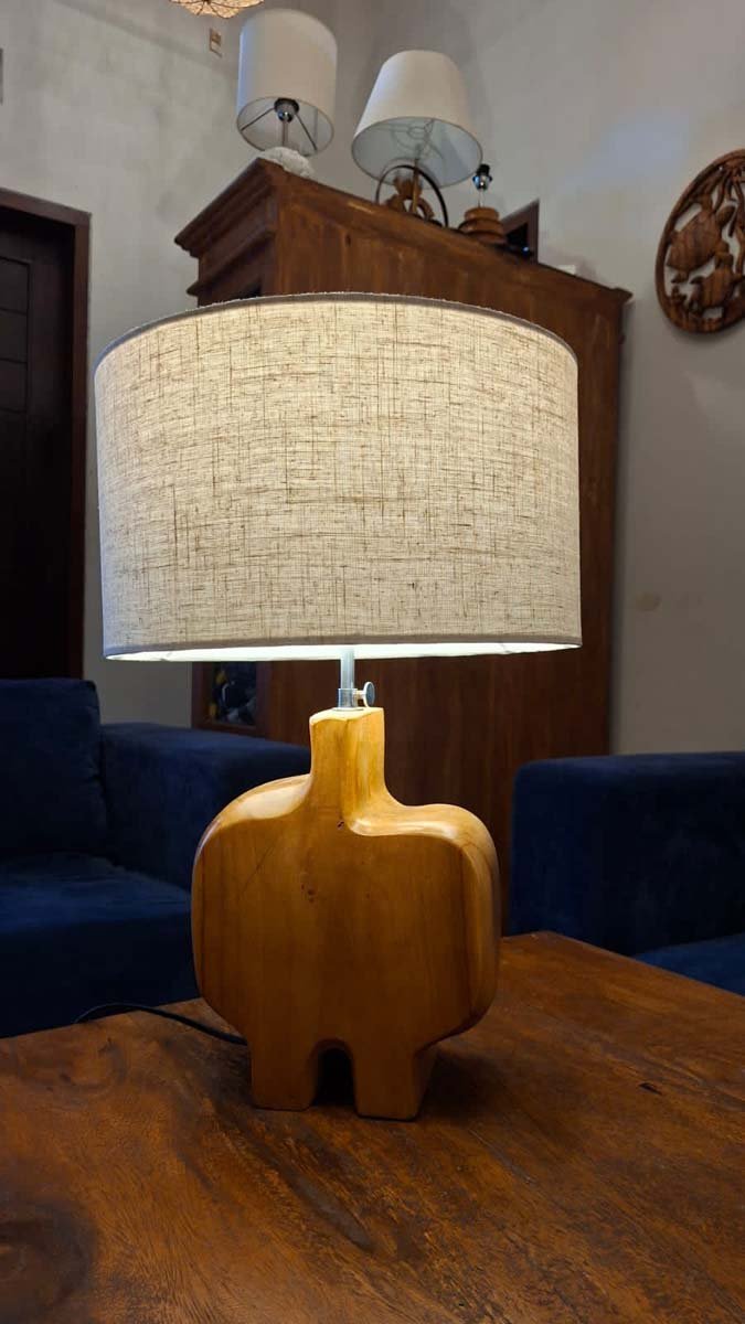 Bali Wooden Tblae Lamp